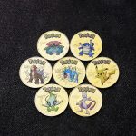 Golden Pokémon Metal Coins Collectible Souvenir Set