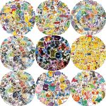 Neon Pokémon Stickers Waterproof Anime Decals Pack