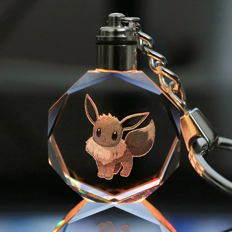 Pikachu Crystal LED Keychain - Image 9