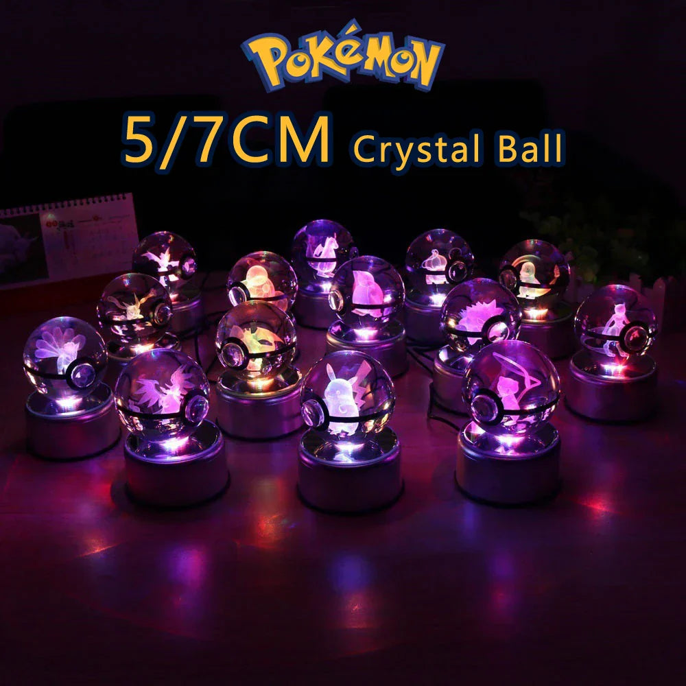 3D Pokémon Crystal Ball with LED Lamp Base