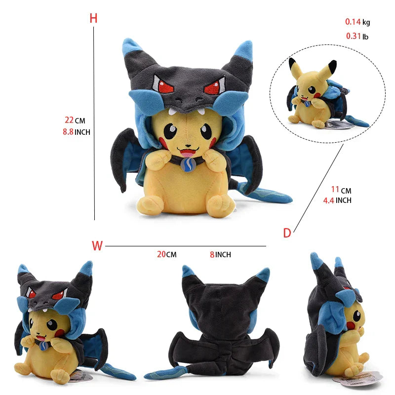 Pikachu & Eevee Cosplay Plush Collectible Toy (20–30CM) - Image 6