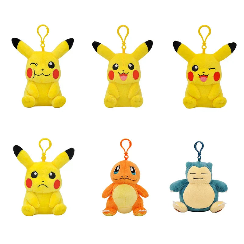 Pikachu & Friends Plush Keychain Collectible Set - Image 2