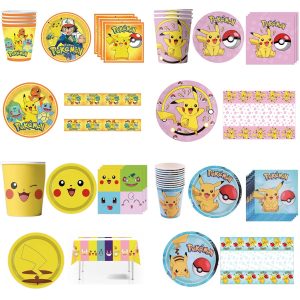 Pokémon Birthday Party Tableware Disposable Supplies Set