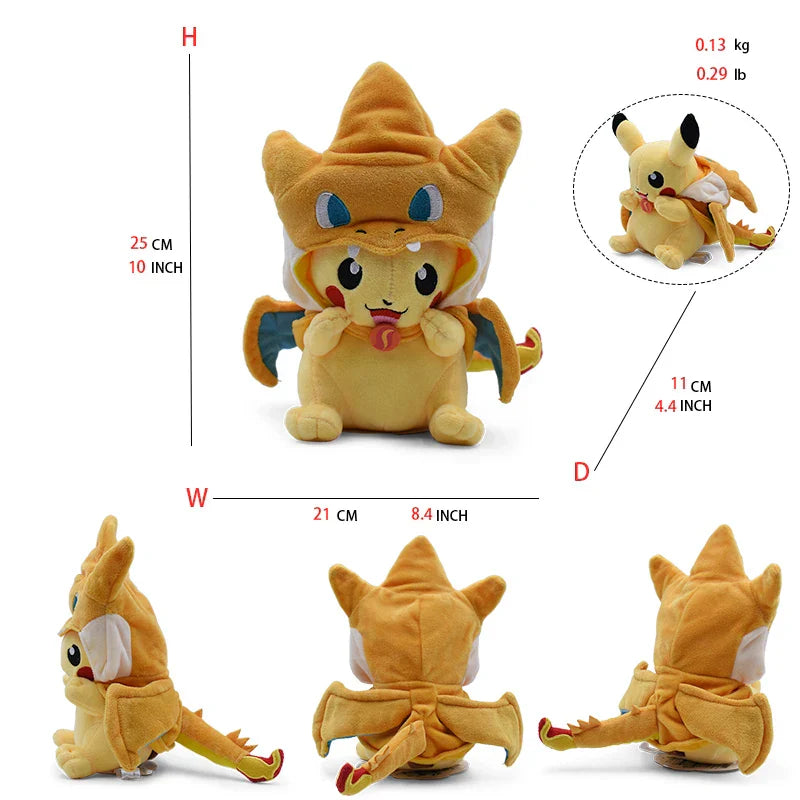 Pikachu & Eevee Cosplay Plush Collectible Toy (20–30CM) - Image 4