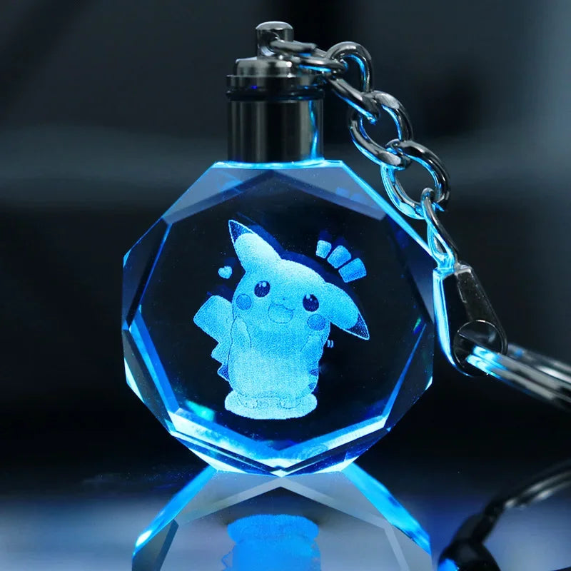 Pikachu Crystal LED Keychain - Image 15