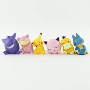 Pokémon "Shoulder-to-Shoulder Sleep" 6pcs Collectible Figure Set
