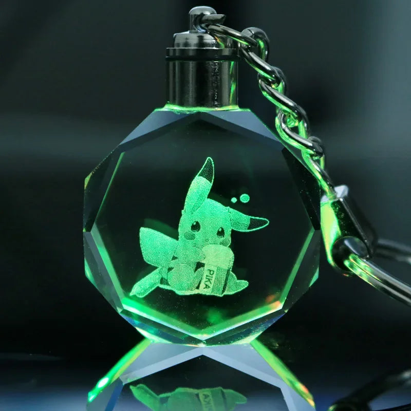 Pikachu Crystal LED Keychain - Image 10