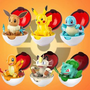 Pokémon 6-Piece Pokéball Action Figure Collectible Set
