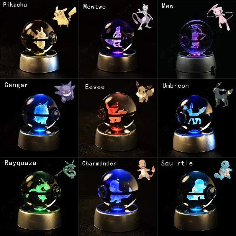 3D Pokémon Crystal Ball with LED Lamp Base - Image 2
