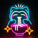 Cute Bear Pokémon Ramen Neon Light Figure