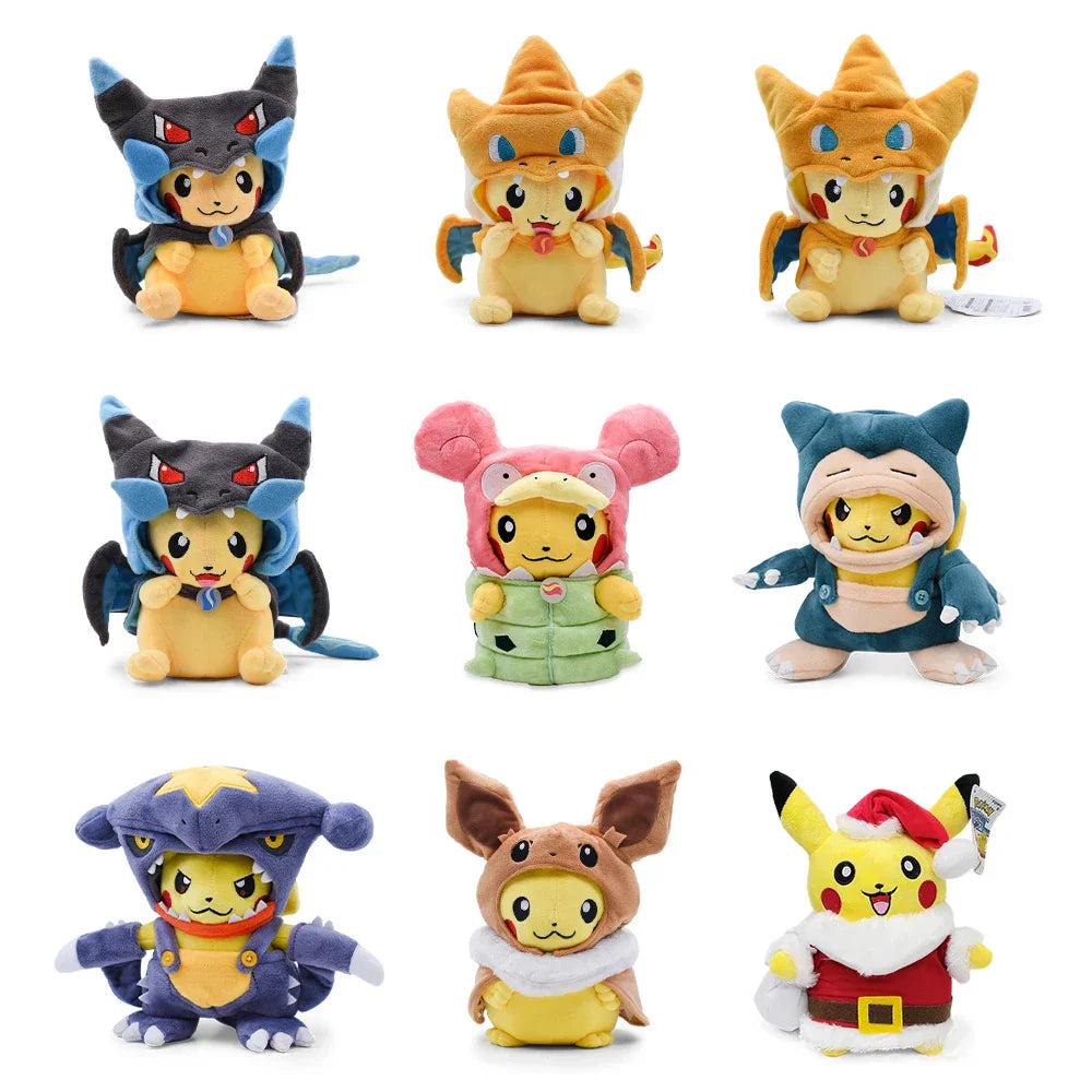 Pikachu & Eevee Cosplay Plush Collectible Toy (20–30CM)