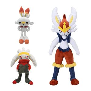 Scorbunny, Raboot & Cinderace Evolution Plush Set