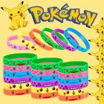 12pcs Pokémon Silicone Collectible Wristbands Set