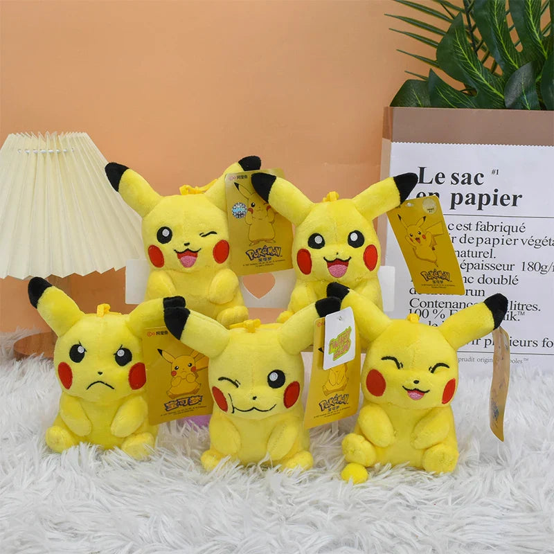 Pikachu & Friends Plush Keychain Collectible Set