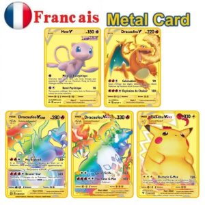 Metal Pocket Monster Cards Collectible Trading Set