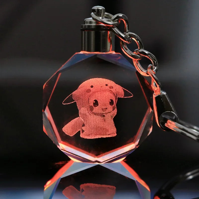 Pikachu Crystal LED Keychain - Image 13