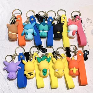 Cute Pokémon Eeveelution Anime Keychain Charm